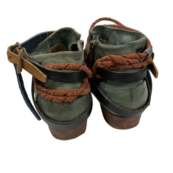 A.S. 98 leather ankle boots airstep strappy vintaged leather 38 8 - Picture 9 of 12